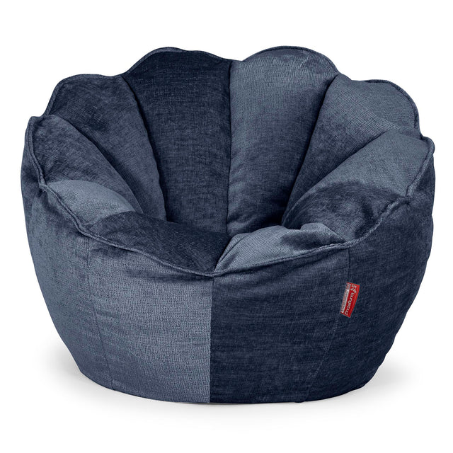 Natalia Sacco Bean Bag Chair - Chenille Navy Blue 01