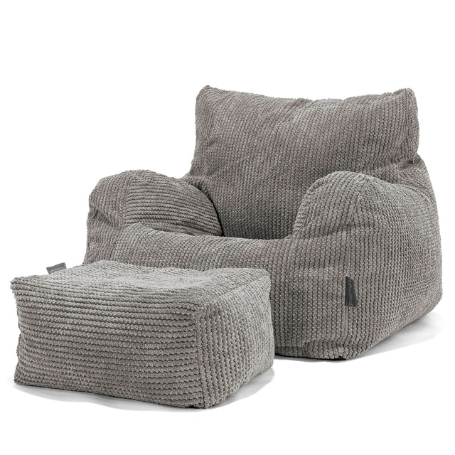 Bean Bag Armchair - Pom Pom Charcoal Grey 02