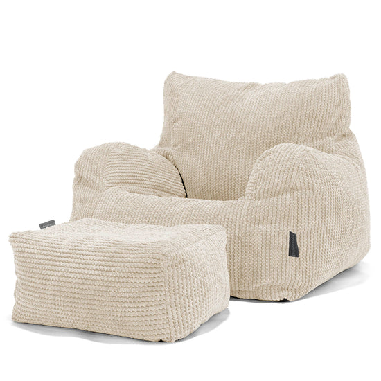 Bean Bag Armchair - Pom Pom Ivory 02