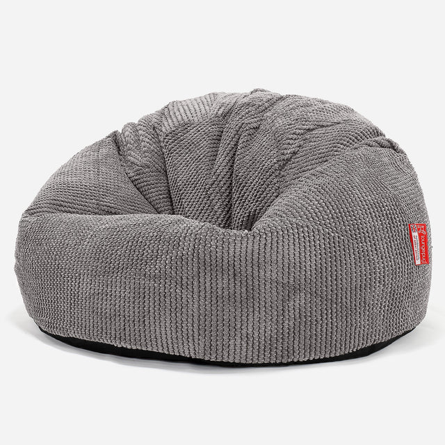 Classic Bean Bag Chair - Pom Pom Charcoal Grey 01