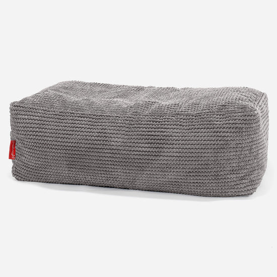 CloudSac 100 Memory Foam Footstool - Pom Pom Charcoal Grey 01