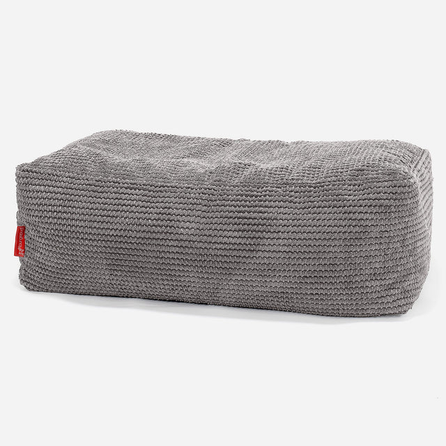 CloudSac 100 Memory Foam Footstool - Pom Pom Charcoal Grey 01