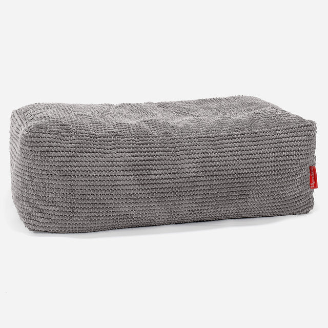 CloudSac 100 Memory Foam Footstool - Pom Pom Charcoal Grey 01