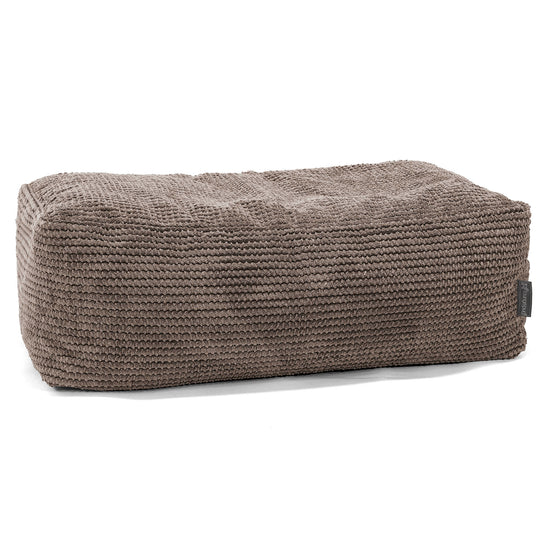 Large Footstool - Pom Pom Chocolate Brown 01