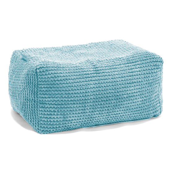 Small Footstool - Pom Pom Aegean Blue 01