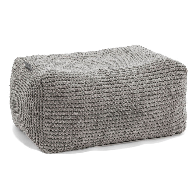 Small Footstool - Pom Pom Charcoal Grey 01