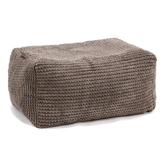 Small Footstool - Pom Pom Chocolate Brown 01