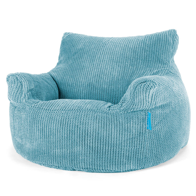 Children's Armchair 3-8 yr Bean Bag - Pom Pom Aegean Blue 01