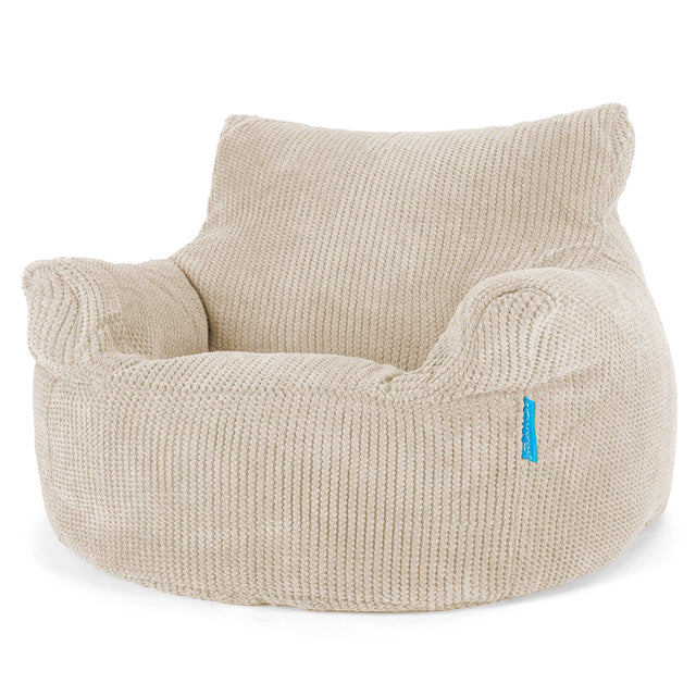 Children's Armchair 3-8 yr Bean Bag - Pom Pom Ivory 01