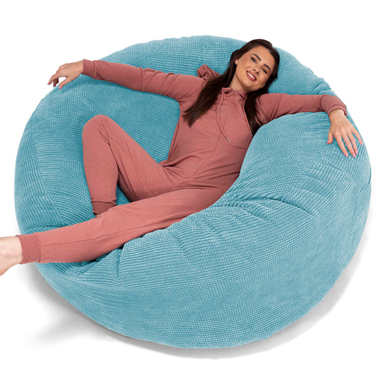 Mega Mammoth Bean Bag Sofa - Pom Pom Aegean Blue 01