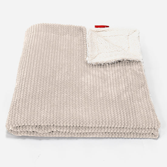 Sherpa Throw / Blanket - Pom Pom Ivory 01