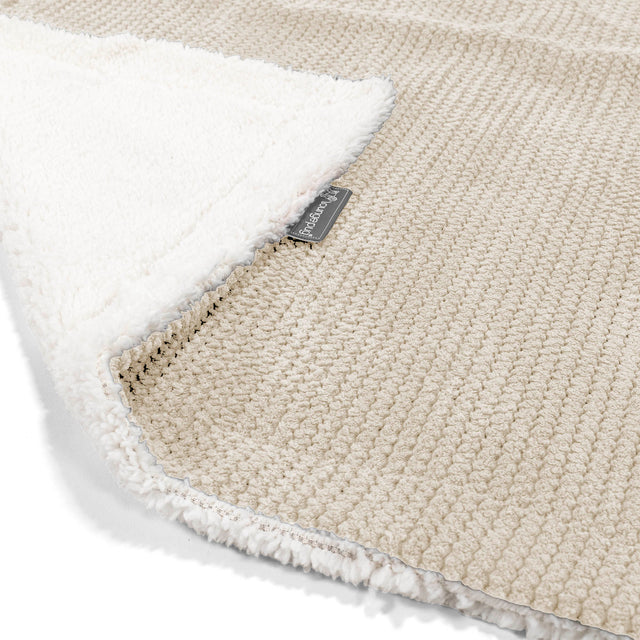 Sherpa Throw / Blanket - Pom Pom Ivory 02