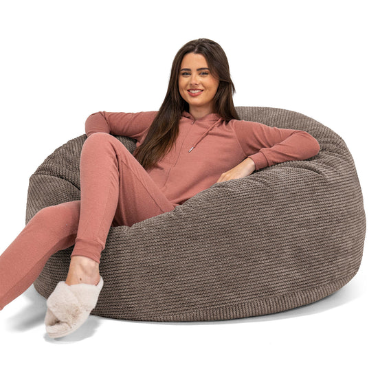 Mammoth Bean Bag Sofa - Pom Pom Chocolate Brown 01