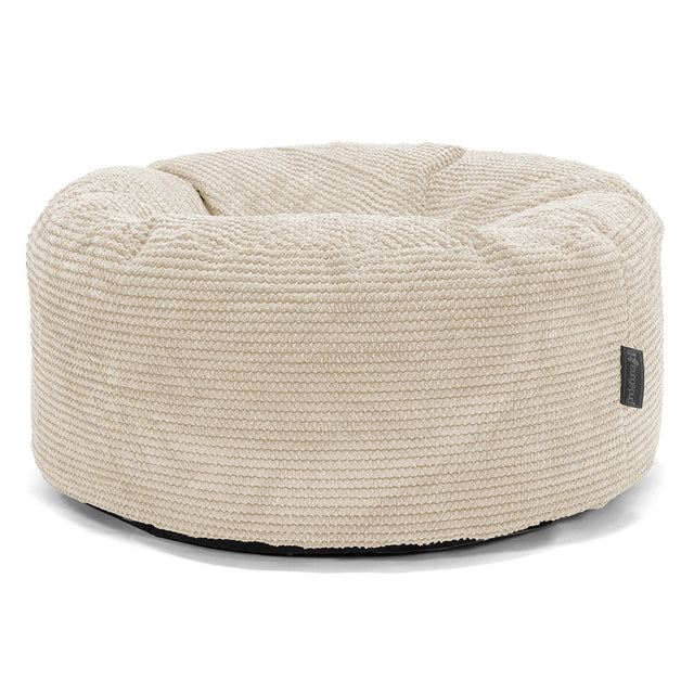 Large Round Pouffe - Pom Pom Ivory 01