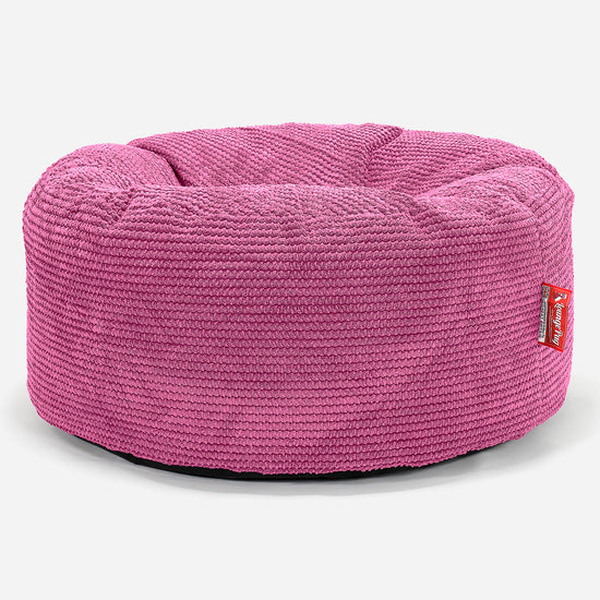 Large Round Pouffe - Pom Pom Pink 01