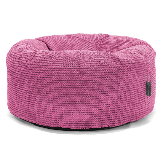 Large Round Pouffe - Pom Pom Pink 01