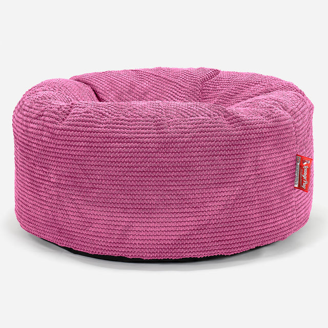 Large Round Pouffe - Pom Pom Pink 01