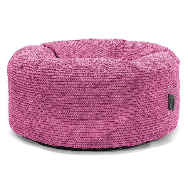 Large Round Pouffe - Pom Pom Pink 01