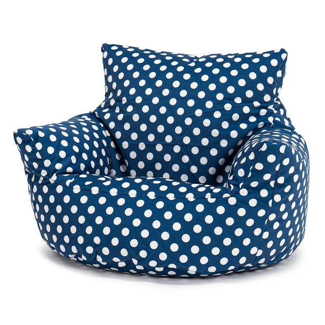 Toddlers' Armchair 1-3 yr Bean Bag - Print Blue Spot 01
