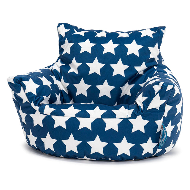 Toddlers' Armchair 1-3 yr Bean Bag - Print Blue Star 01