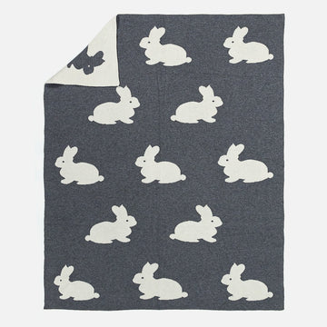 Childs Throw / Blanket - 100% Cotton Rabbit 03