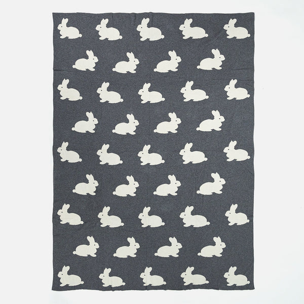 Throw / Blanket - 100% Cotton Rabbit 01