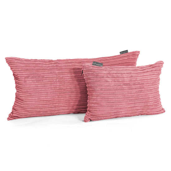 Rectangular Scatter Cushion 35 x 50cm - Cord Coral Pink 03