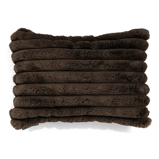 Rectangular Scatter Cushion Cover 35 x 50cm - Ultra Plush Cord Sable 01