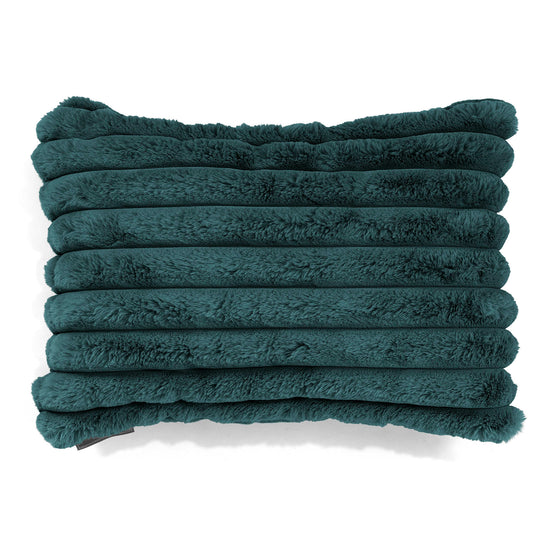 Rectangular Scatter Cushion Cover 35 x 50cm - Ultra Plush Cord Teal 01