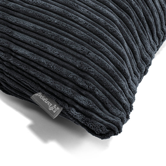 Round Scatter Cushion 50cm - Cord Black 02