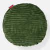 Round Scatter Cushion 50cm - Cord Forest Green 01