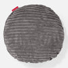 Round Scatter Cushion 50cm - Cord Graphite Grey 01