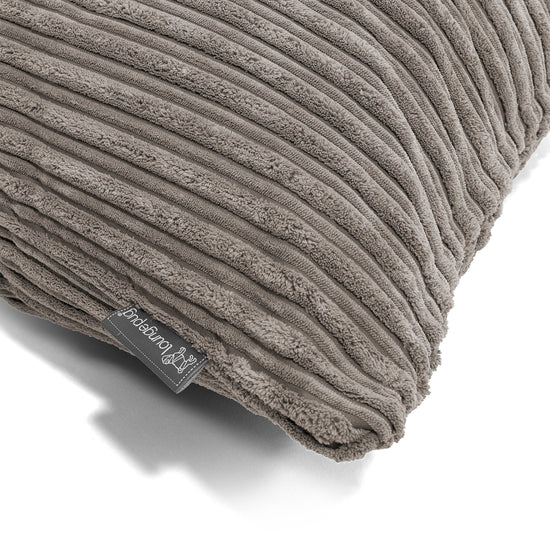 Round Scatter Cushion 50cm - Cord Graphite Grey 02