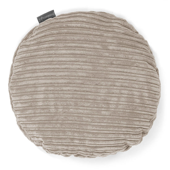 Round Scatter Cushion 50cm - Cord Mink 01