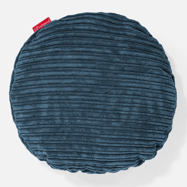 Round Scatter Cushion 50cm - Cord Navy Blue 01