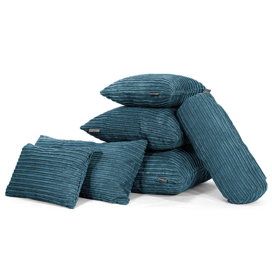 Round Scatter Cushion 50cm - Cord Navy Blue 03