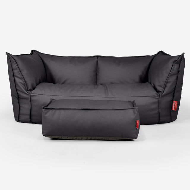 Ruben Bean Bag Sofa - Vegan Leather Black 02