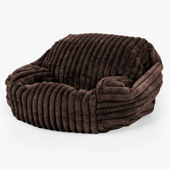 Sabine Bean Bag Armchair - Ultra Plush Cord Sable 02