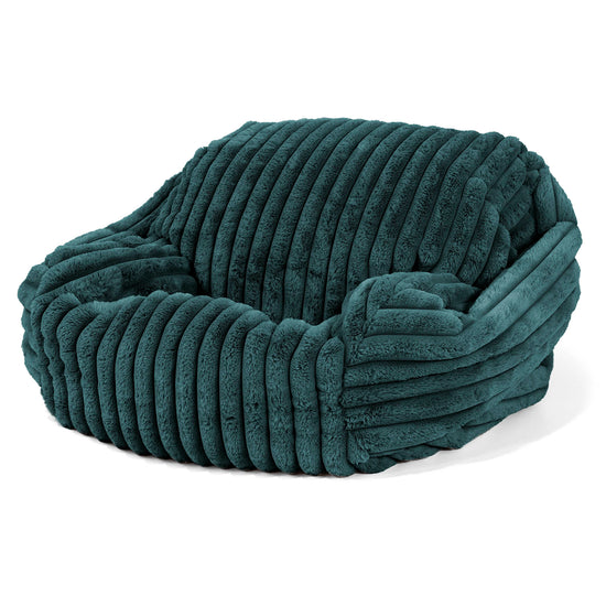 Sabine Bean Bag Armchair - Ultra Plush Cord Teal 02