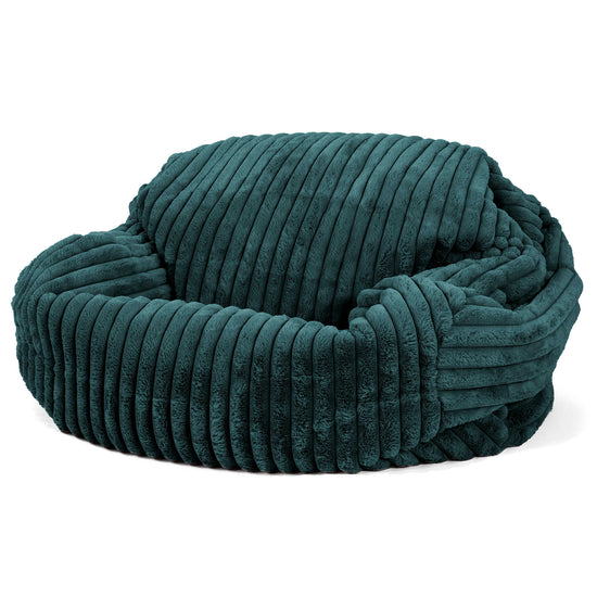 Sabine Bean Bag Sofa - Ultra Plush Cord Teal 02