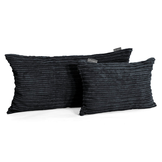 Rectangular Scatter Cushion Cover 35 x 50cm - Cord Black 03