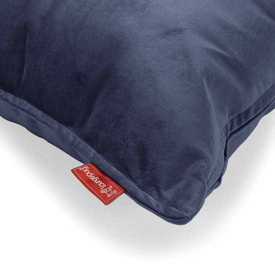 Rectangular Throw Pillow Cover 35 x 50cm - Velvet Midnight Blue 02