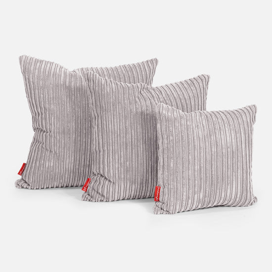 Scatter Cushion 47 x 47cm - Cord Aluminium Silver 02