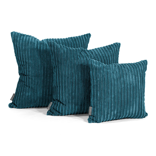 Scatter Cushion 47 x 47cm - Cord Teal Blue
