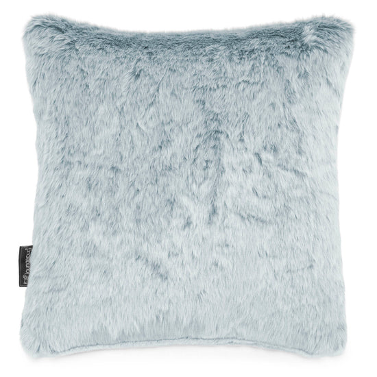 Decorative Cushion 47 x 47cm - Faux Rabbit Fur Dusty Blue