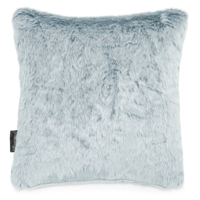 Decorative Cushion 47 x 47cm - Faux Rabbit Fur Dusty Blue