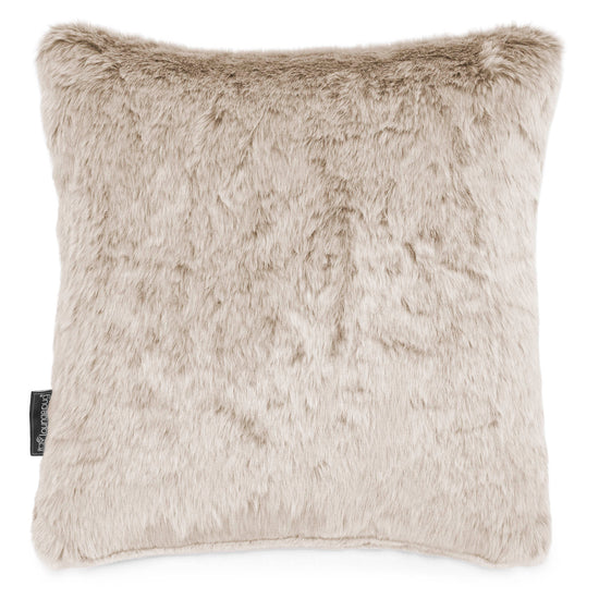 Decorative Cushion 47 x 47cm - Faux Rabbit Fur Golden Brown