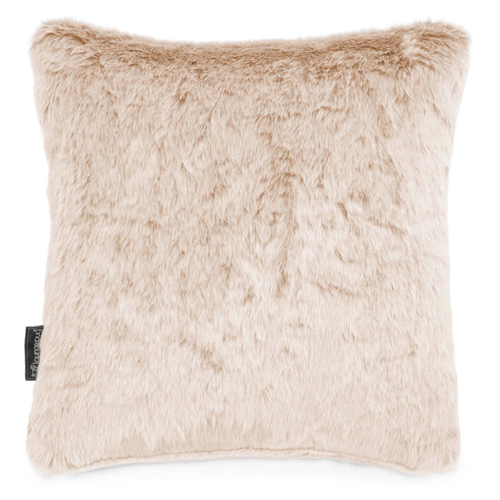 Decorative Cushion 47 x 47cm - Faux Rabbit Fur White