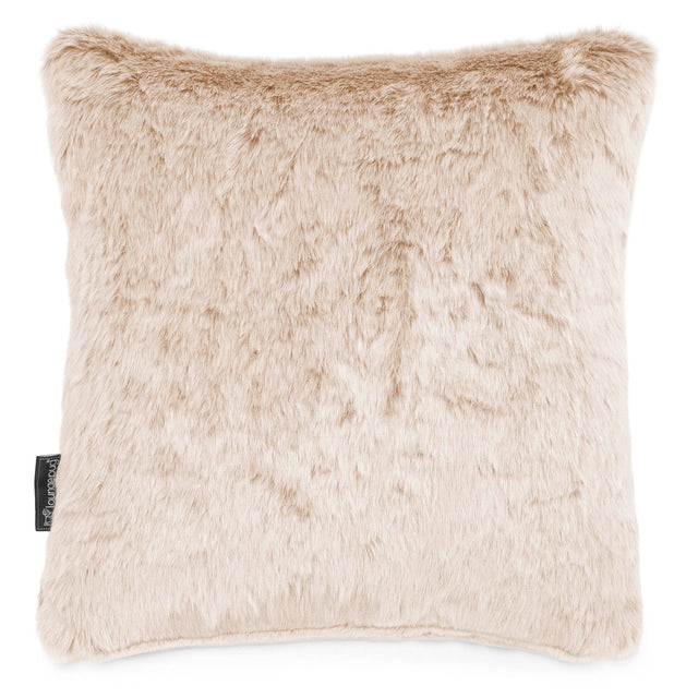 Decorative Cushion 47 x 47cm - Faux Rabbit Fur White