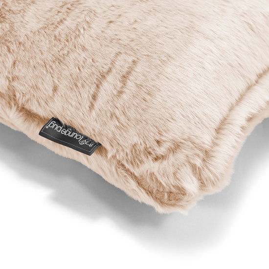Decorative Cushion 47 x 47cm - Faux Rabbit Fur White